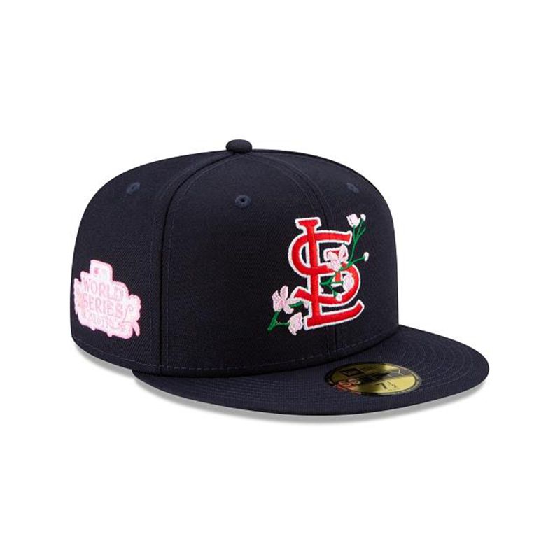 MLB St. Louis Cardinals Side Patch Bloom 59Fifty Fitted (PTP8813) - Red New Era Caps